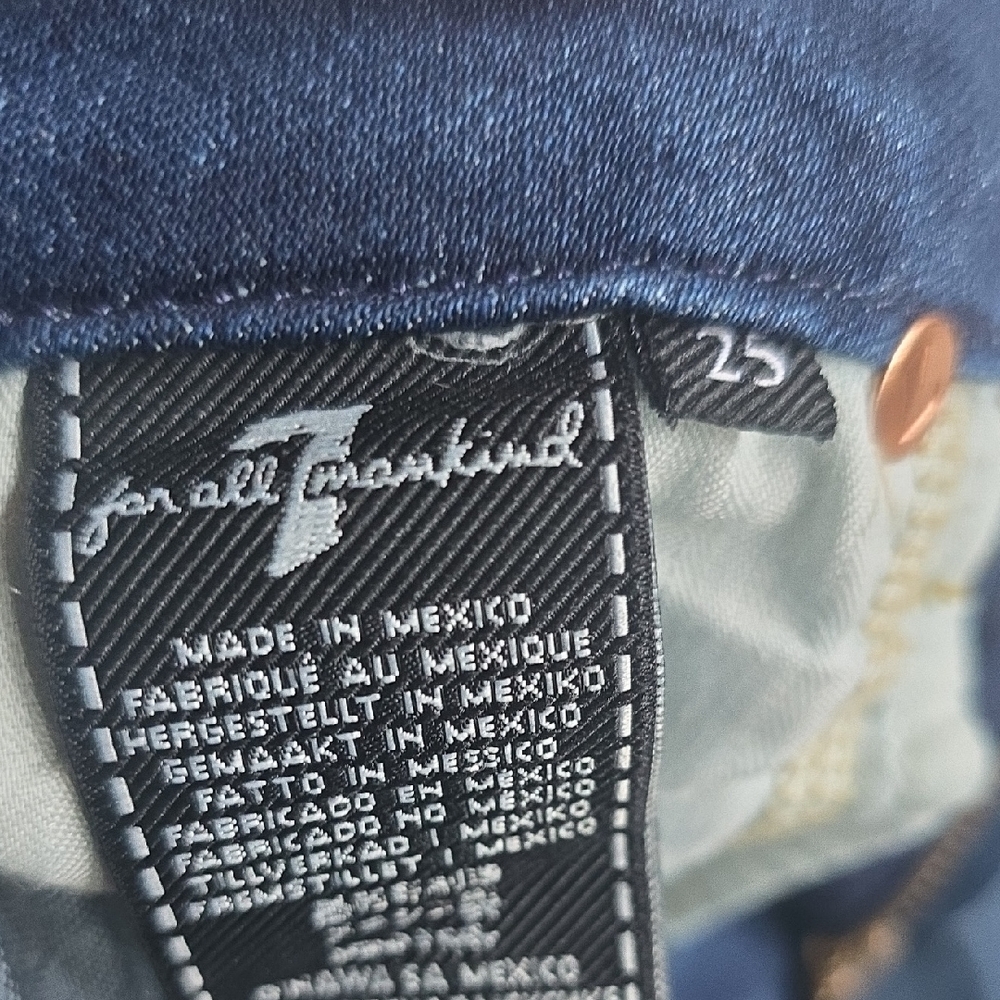 7 For All Mankind Men's Dark Blue Jeans